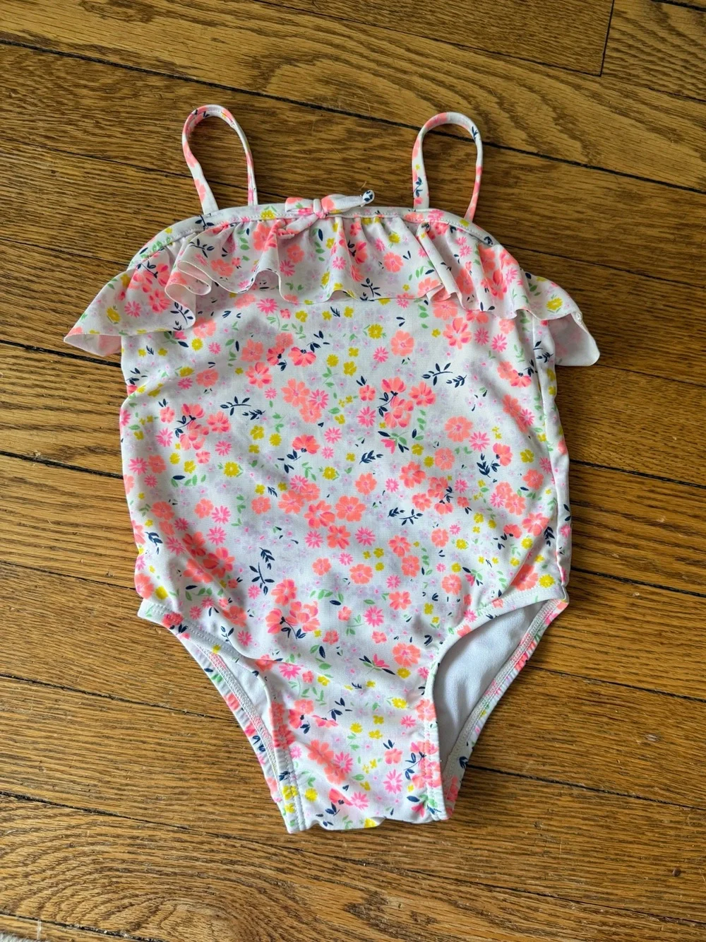 Gap Floral Ruffle One-Piece Swimsuit - Size 18-24 Months